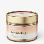 Slip lid tin mockup / 100 ml