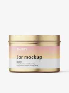 Slip lid tin mockup / 250 ml