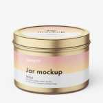 Slip lid tin mockup / 250 ml