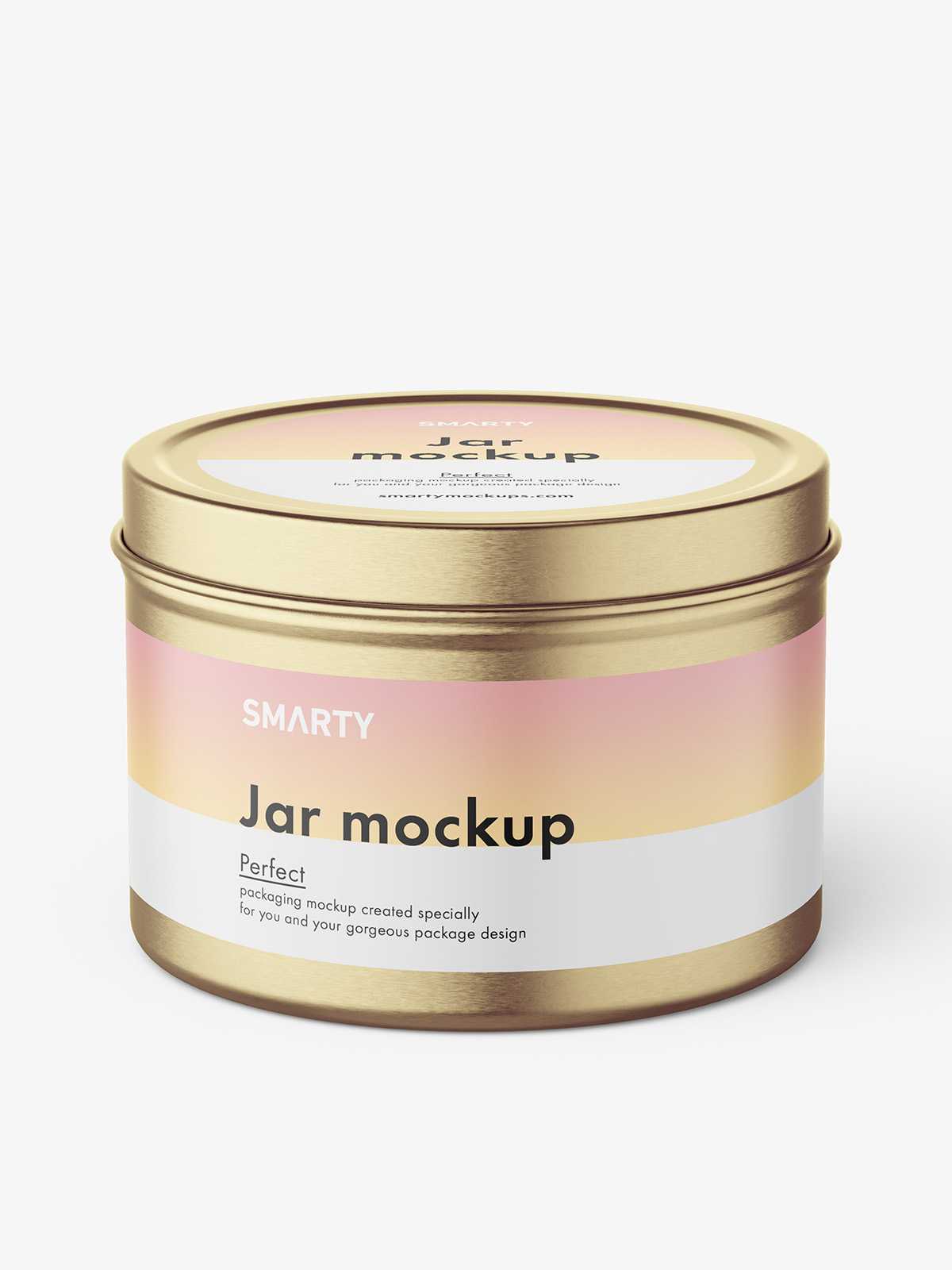 Slip lid tin mockup / 250 ml