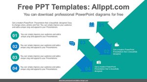 Slope symmetrical arrows PowerPoint Diagram Template