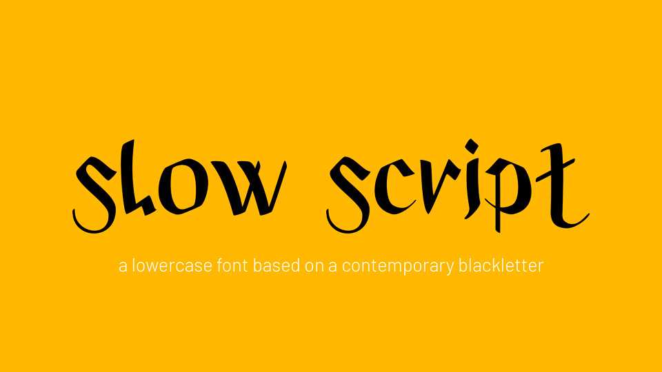 Slow Script Font › Fontesk