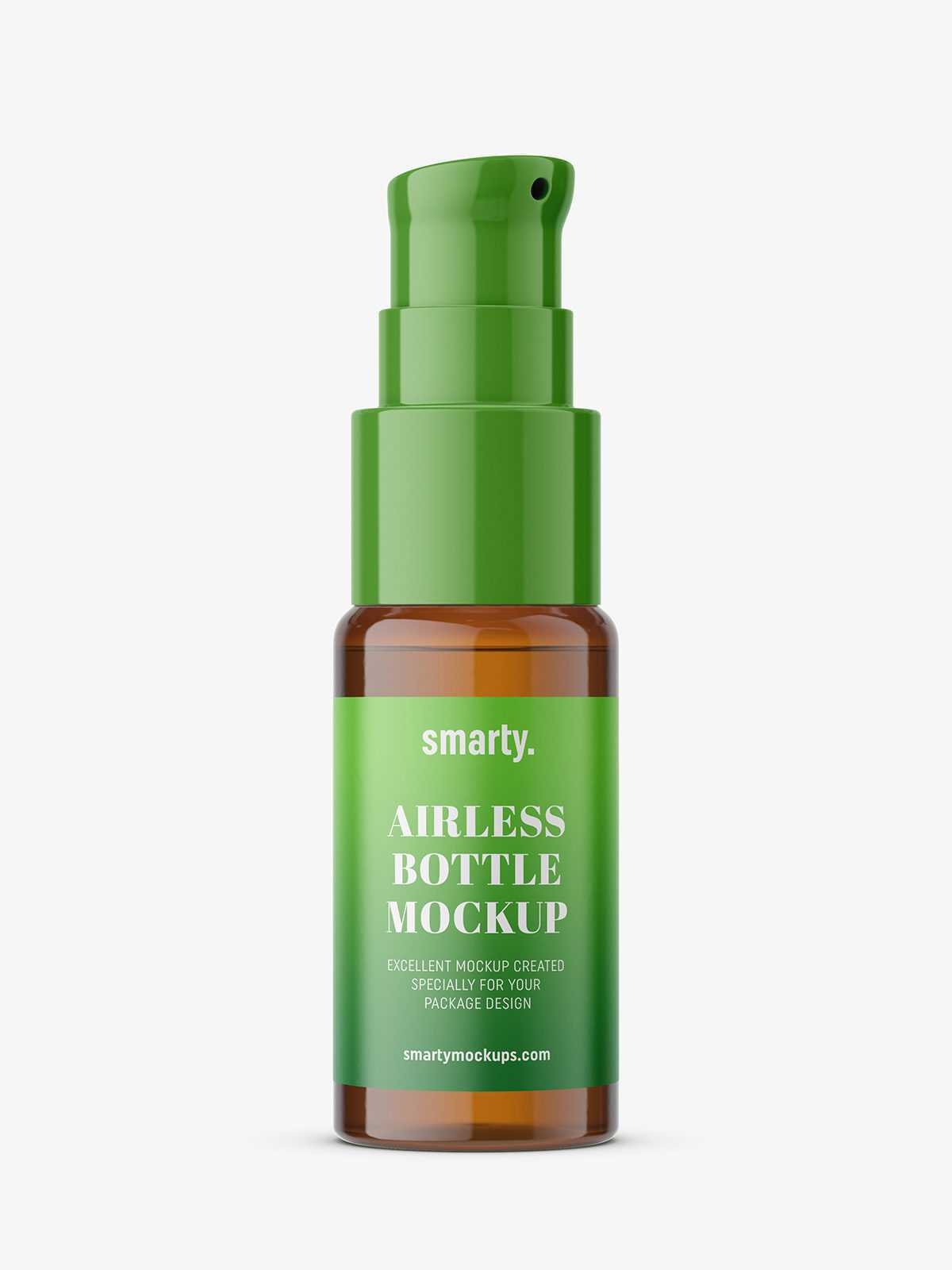 Small airless bottle mockup / amber