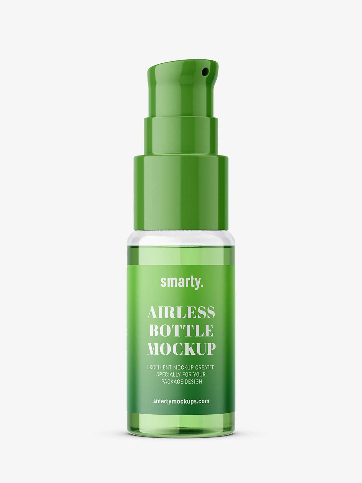 Small airless bottle mockup / transparent