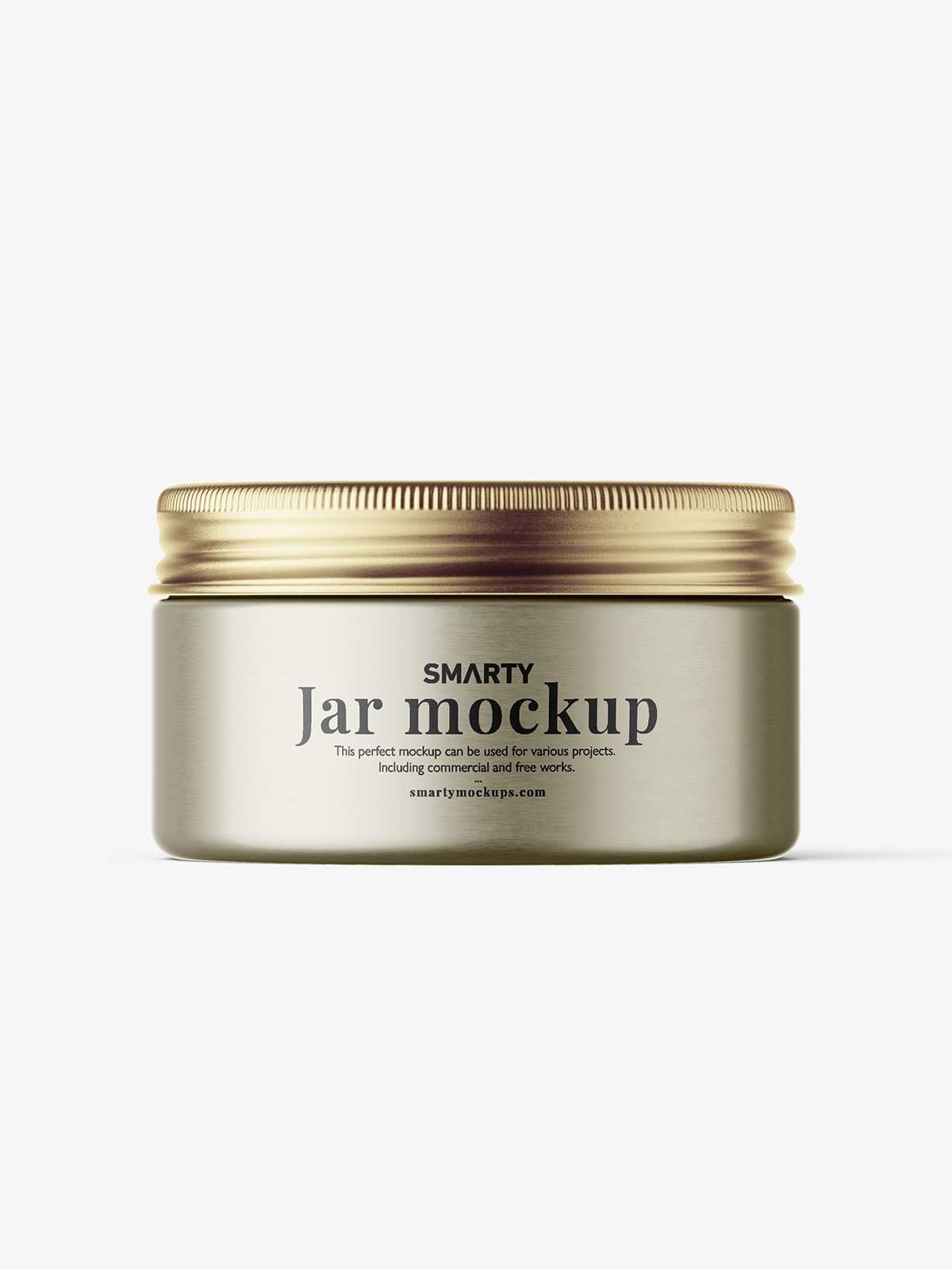 Small aluminum jar with screw cap mockup