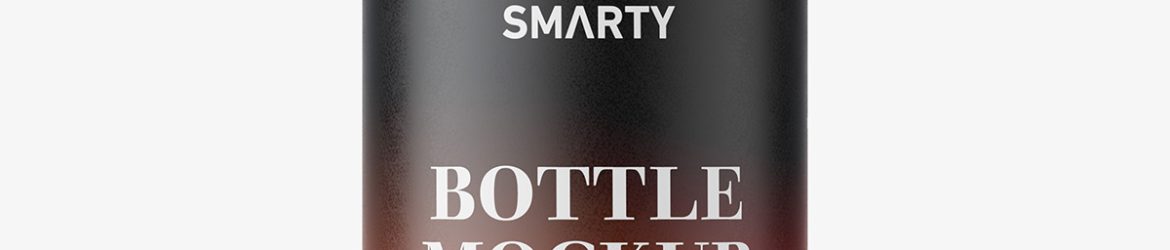 Small amber bottle with flip top mockup
