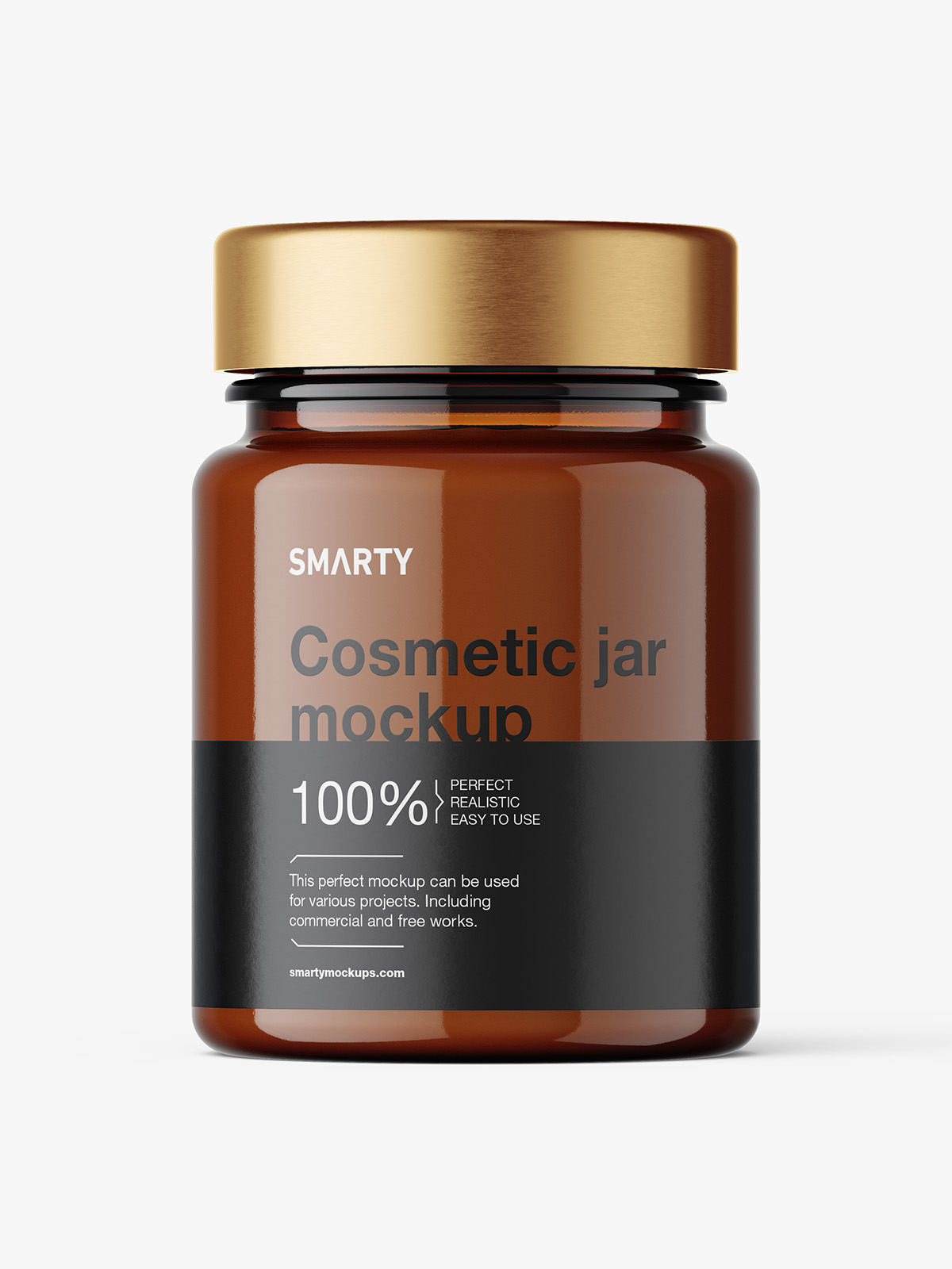 Small amber cream jar mockup