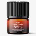 Small amber essential bottle mockup / 1ml