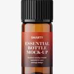 Small amber essential bottle mockup / 3ml