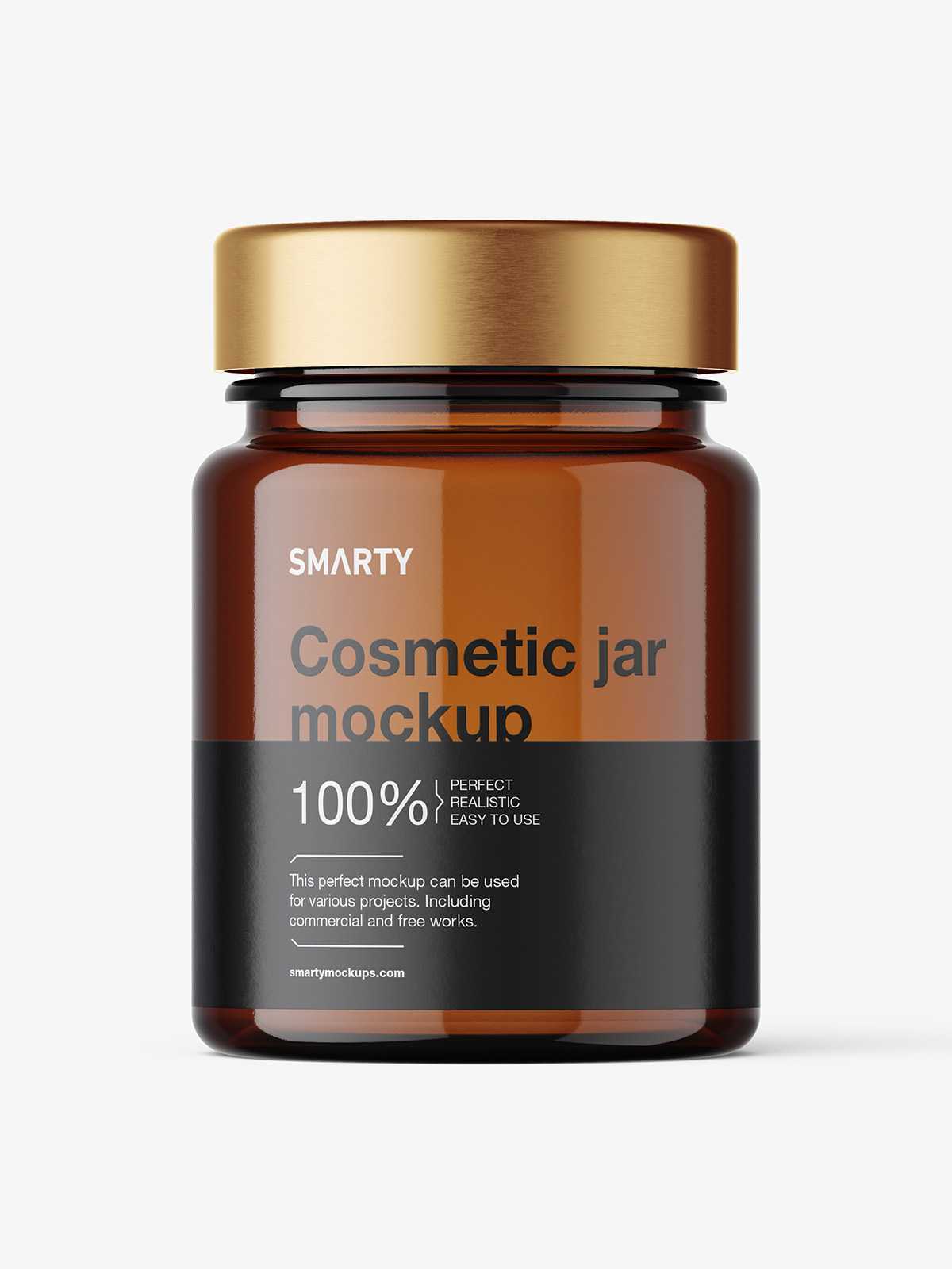 Small amber jar mockup