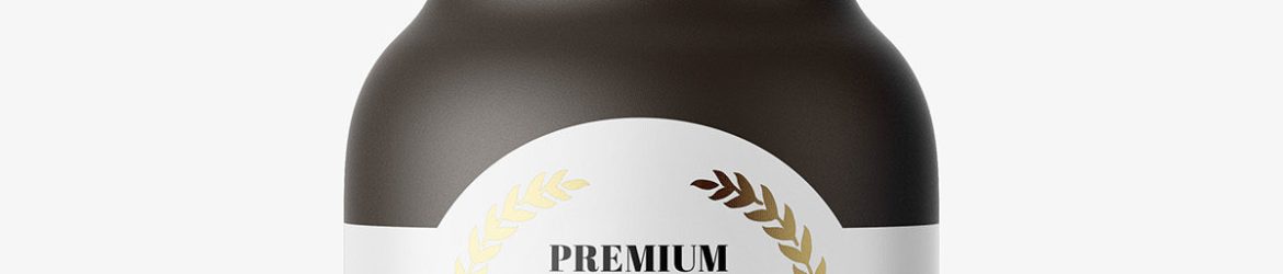 Small beer bottle mockup / matt