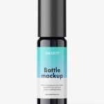 Small bottle mockup / dark glass