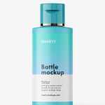 Small bottle with flip top mockup / matt