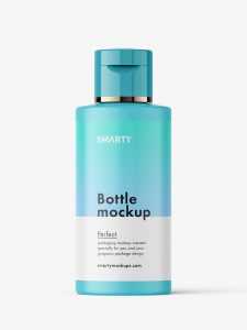Small bottle with flip top mockup / matt