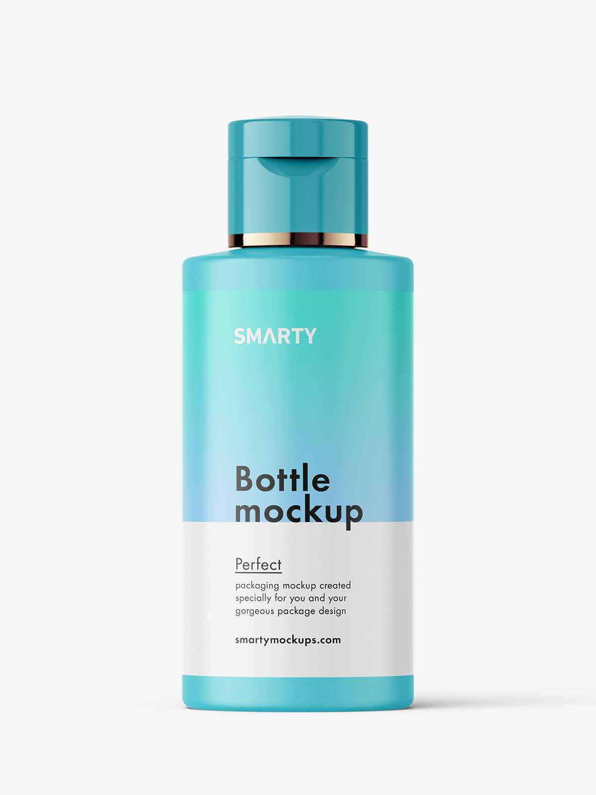 Small bottle with flip top mockup / matt