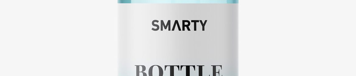Small bottle with frosted cap / clear