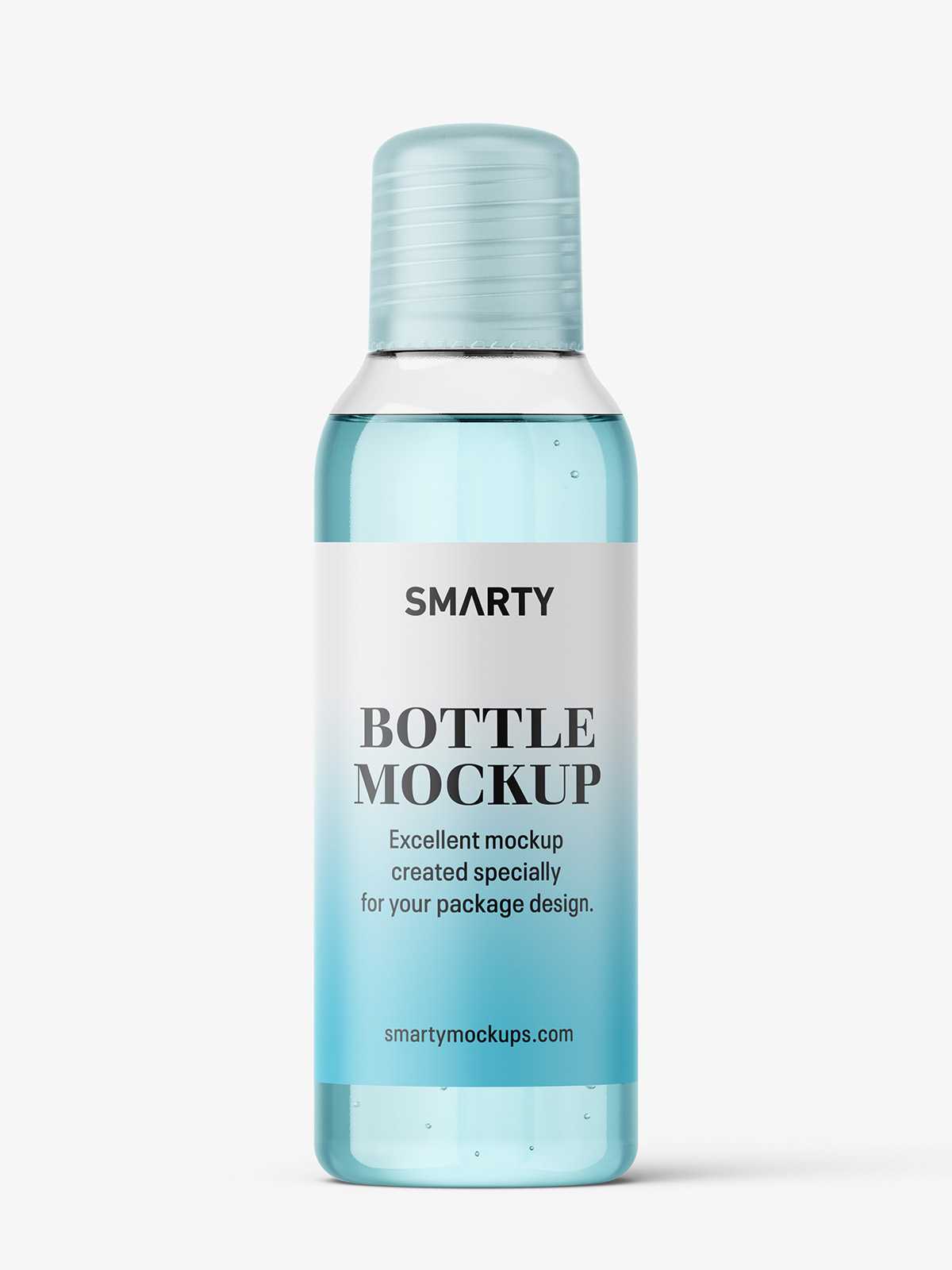 Small bottle with frosted cap / clear
