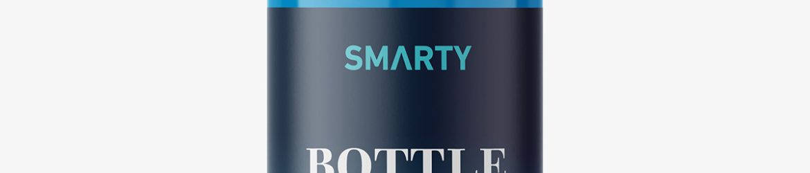 Small bottle with frosted cap / glossy