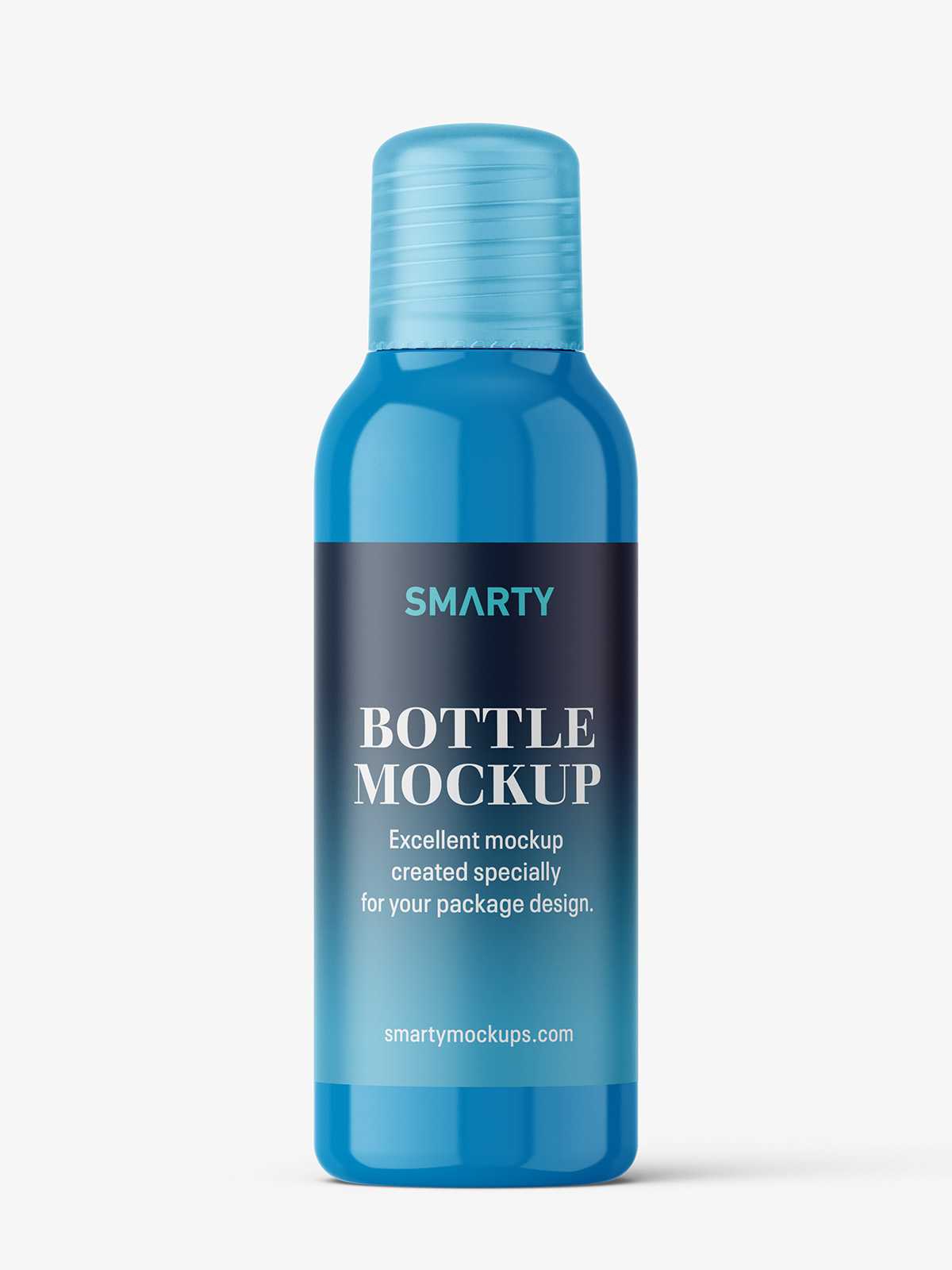 Small bottle with frosted cap / glossy
