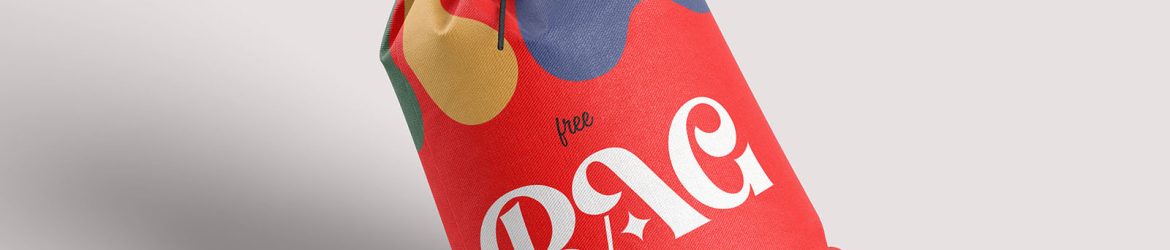 Small canvas bag mockup