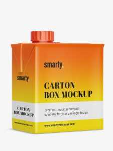 Small carton box mockup