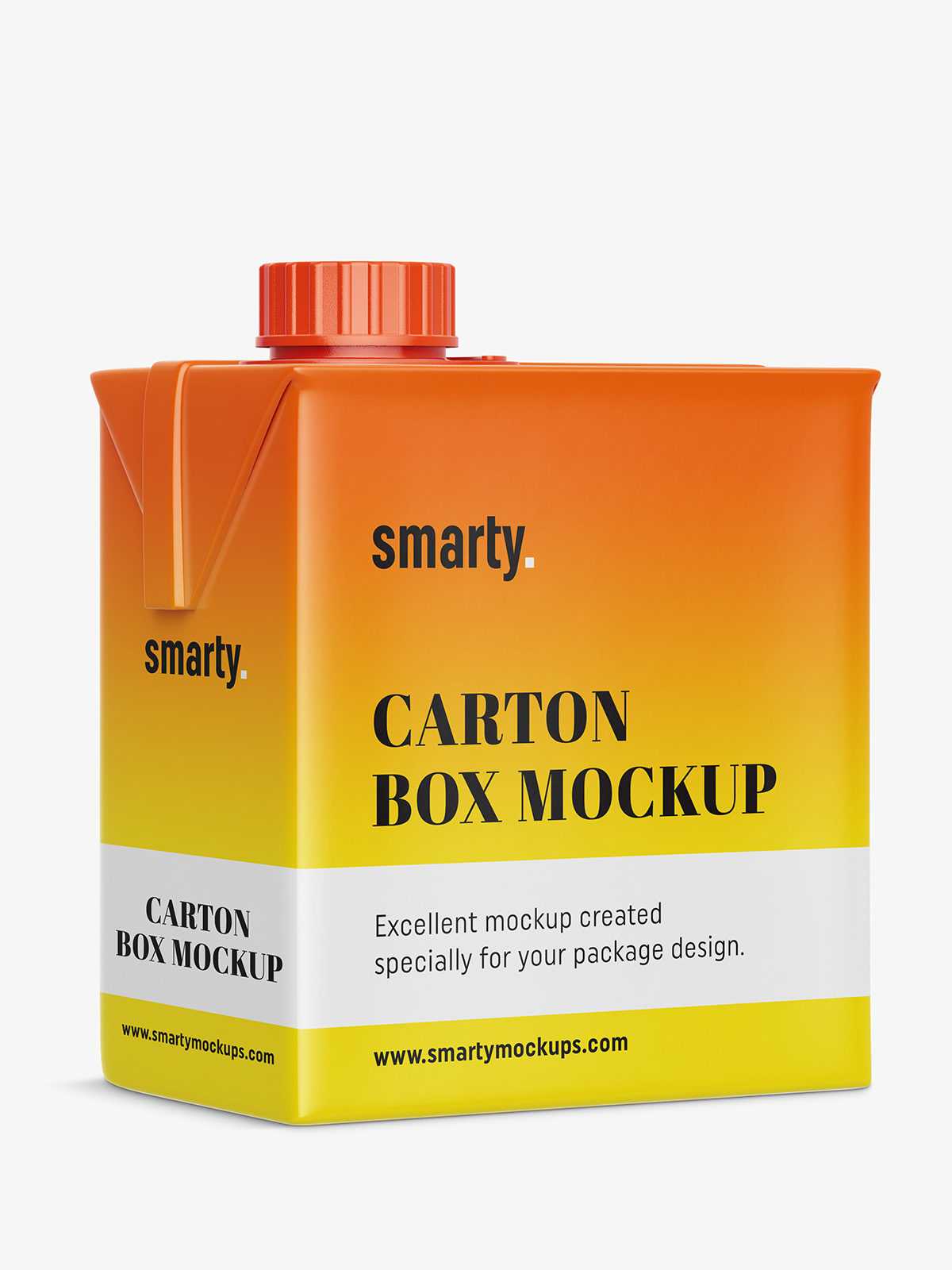 Small carton box mockup