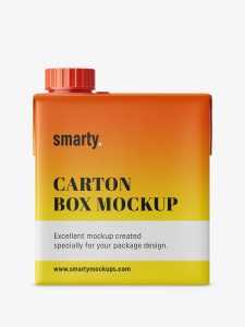 Small carton box mockup