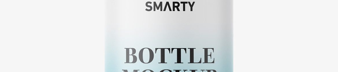 Small clear bottle with flip top mockup