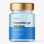 Small clear jar mockup
