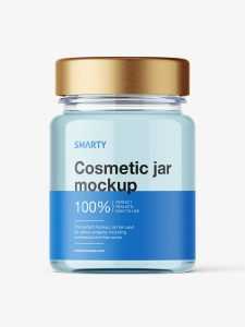 Small clear jar mockup