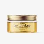 Small clear jar with screw cap mockup - Free PSD Download Small clear jar with screw cap mockup