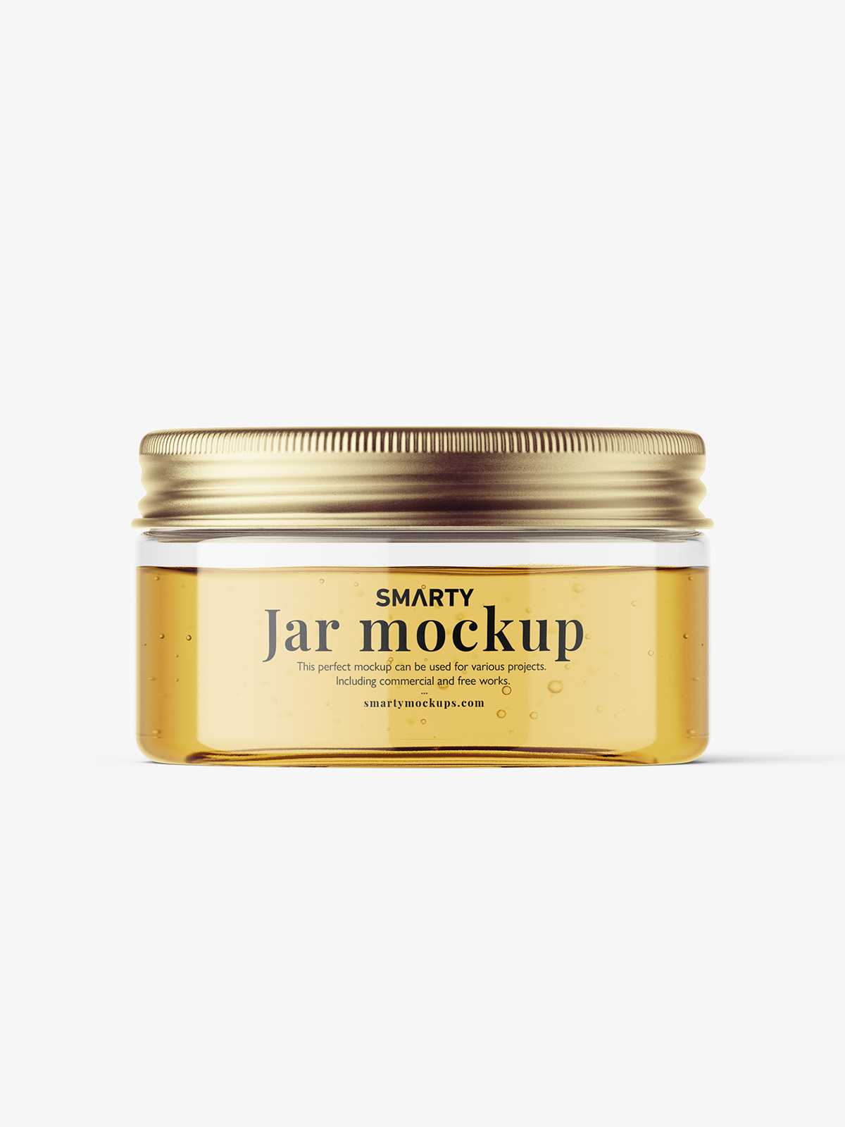 Small clear jar with screw cap mockup