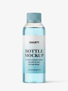 Small cosmetic bottle mockup / clear