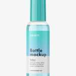 Small cosmetic bottle mockup / clear