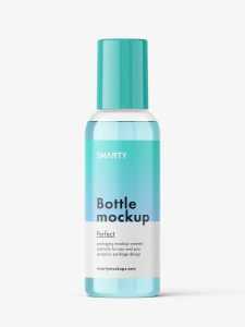 Small cosmetic bottle mockup / clear