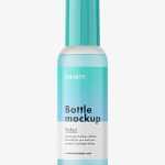 Small cosmetic bottle mockup / frosted