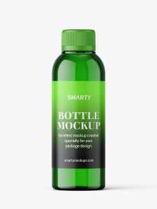 Small cosmetic bottle mockup / green