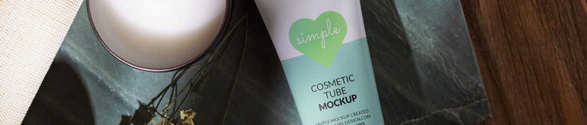 Small cosmetic tube mockup