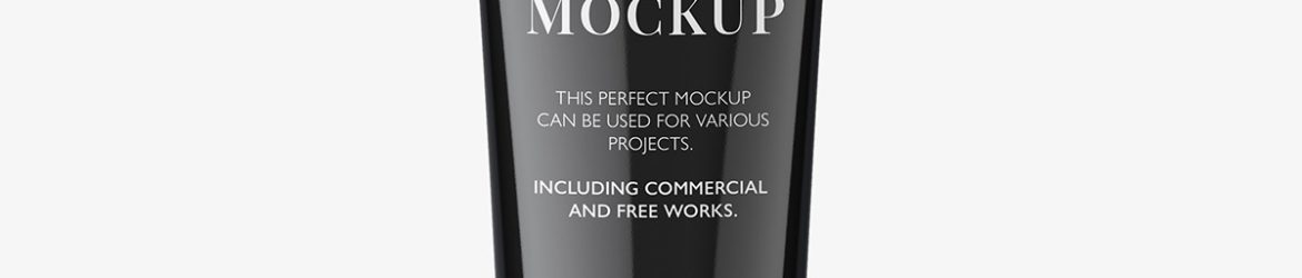 Small cosmetic tube mockup / glossy