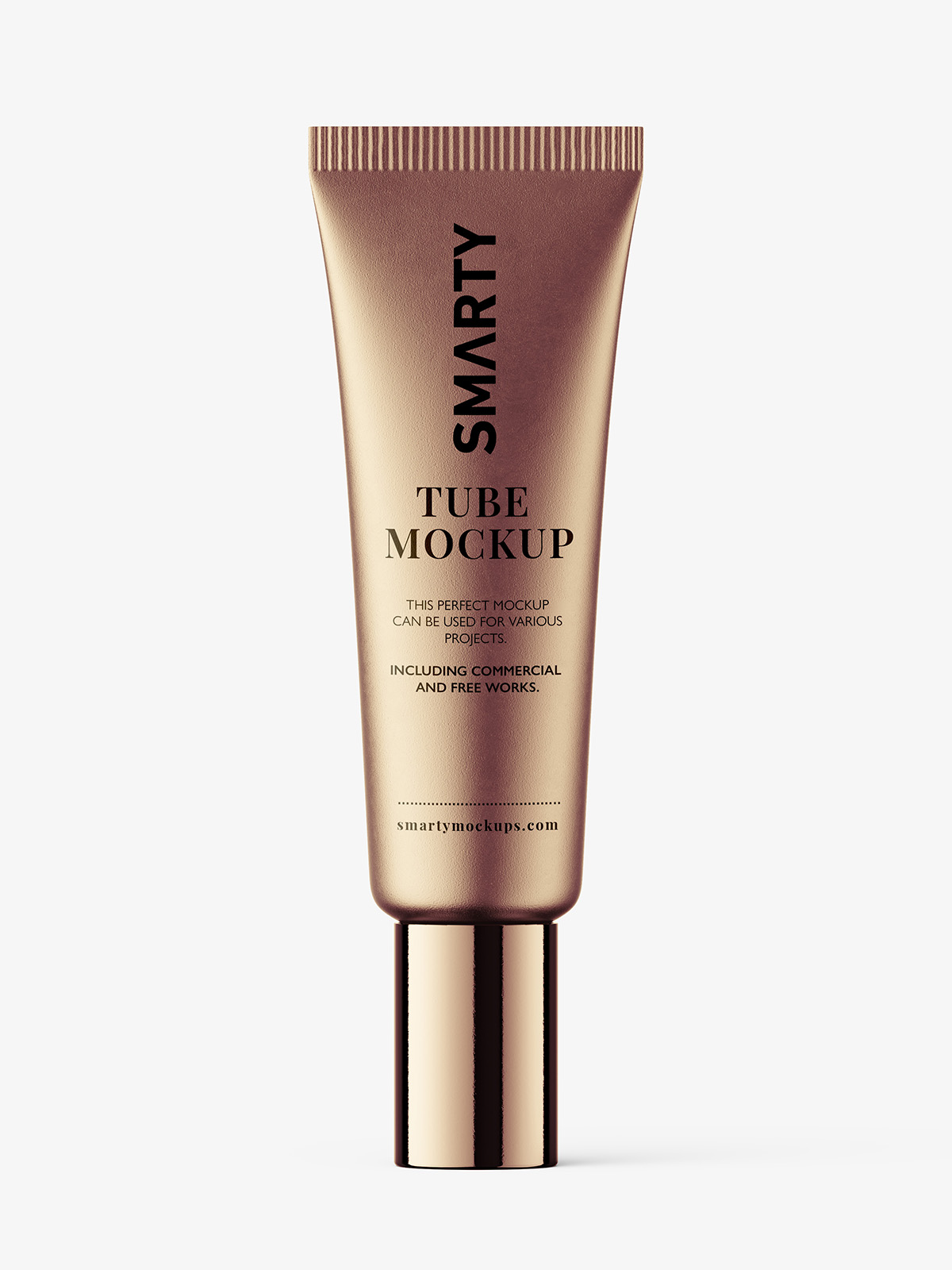 Small cosmetic tube mockup / metallic