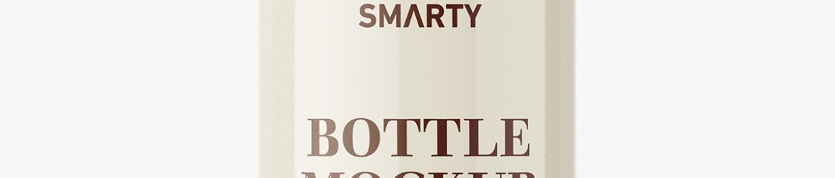 Small cream bottle with flip top mockup