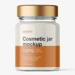 Small cream jar mockup