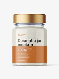 Small cream jar mockup