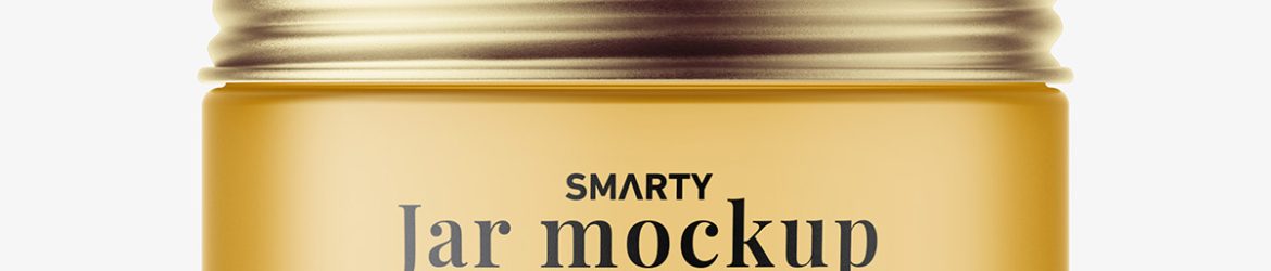 Small frosted jar with screw cap mockup Small frosted jar with screw cap mockup