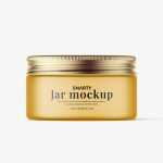 Small frosted jar with screw cap mockup - Free PSD Download Small frosted jar with screw cap mockup