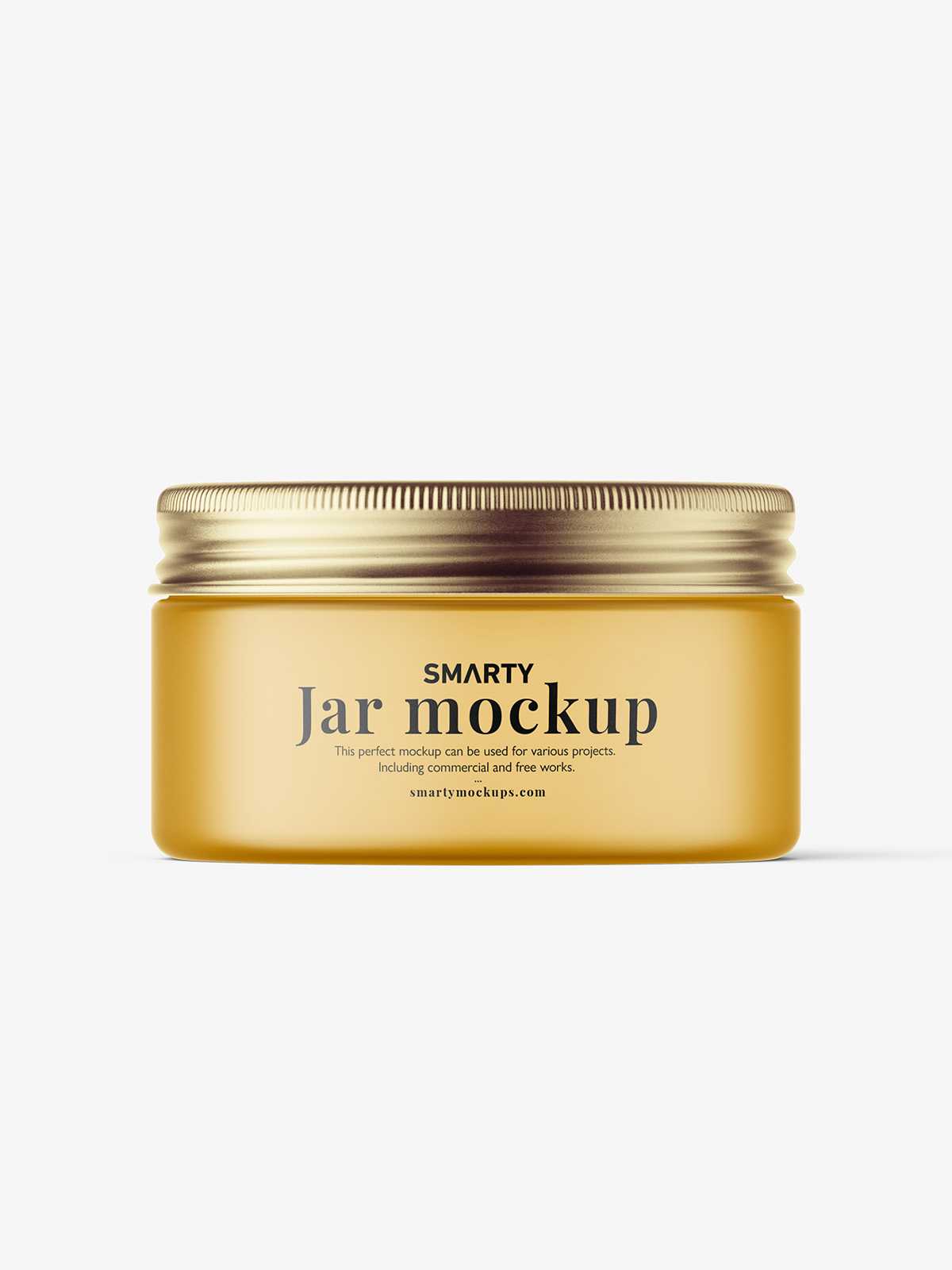 Small frosted jar with screw cap mockup