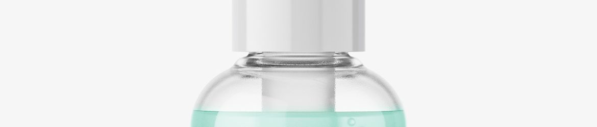 Small gel bottle with dispenser mockup