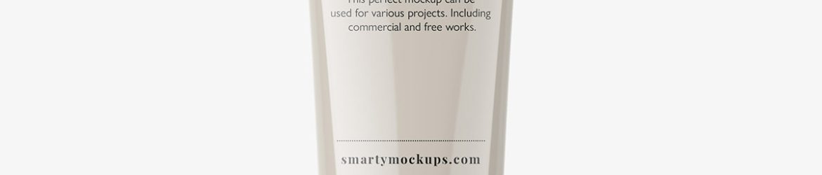 Small glossy tube mockup