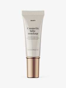 Small glossy tube mockup