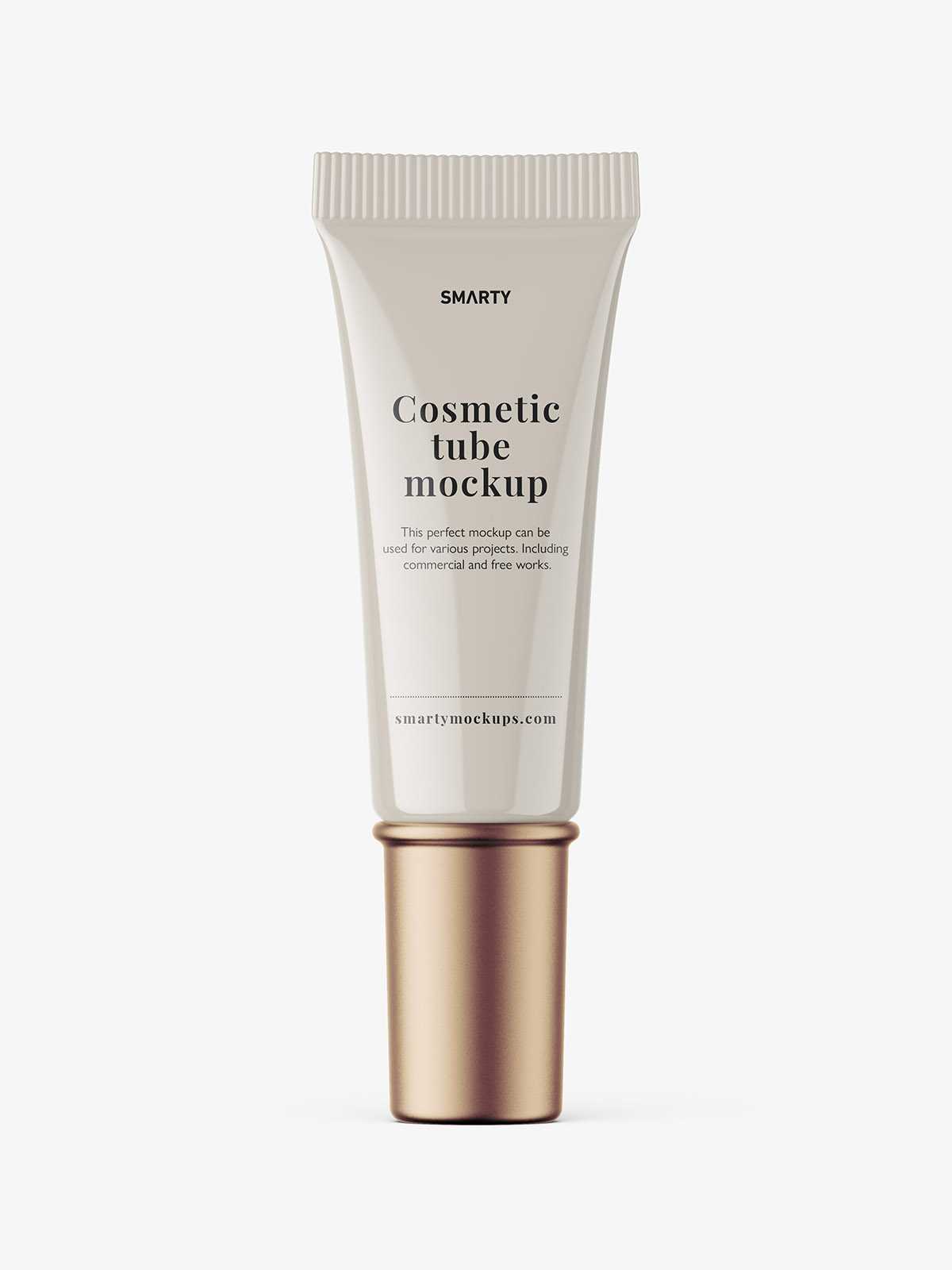 Small glossy tube mockup